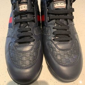 Use Mens blue  Gucci sneakers to small for me.